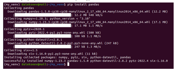 Настройка виртуального окружения в Linux с Python.
